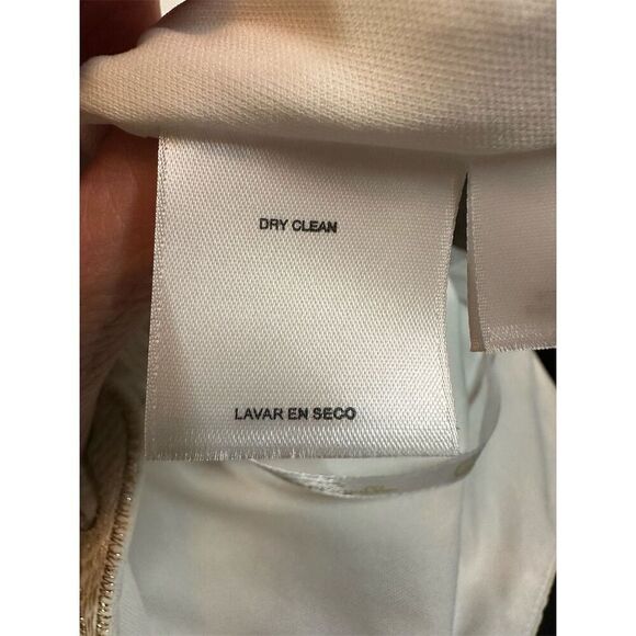 Pappagallo White Gold Embroidered Sleeveless Shift Dress One Size - Picture 10 of 12